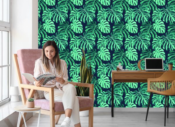 Behang Monstera Vertrekt - Afbeelding 7