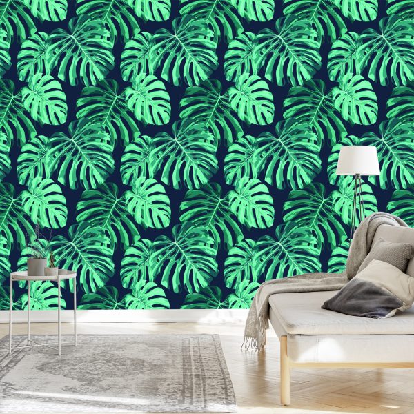 Behang Monstera Vertrekt - Afbeelding 3