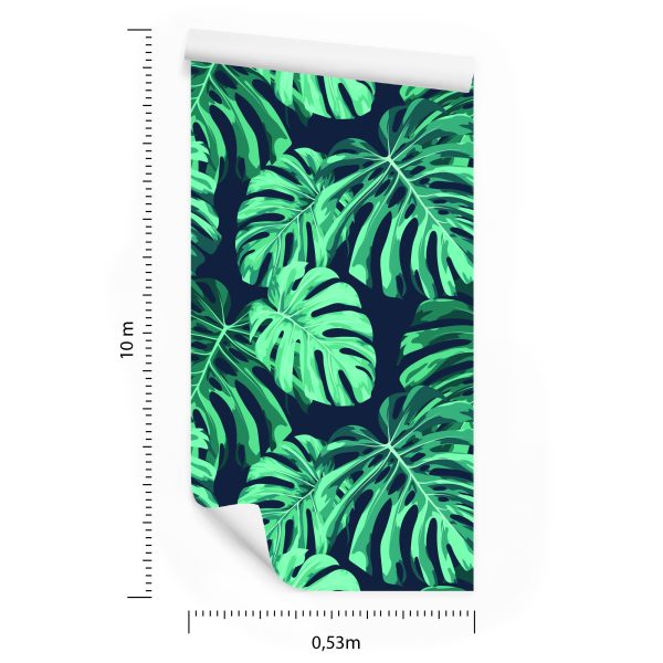 Behang Monstera Vertrekt - Afbeelding 8