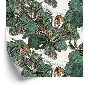 Behang Tijgers En Planten
