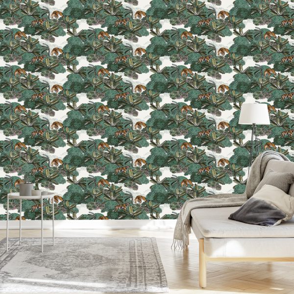Behang Tijgers En Planten - Afbeelding 3