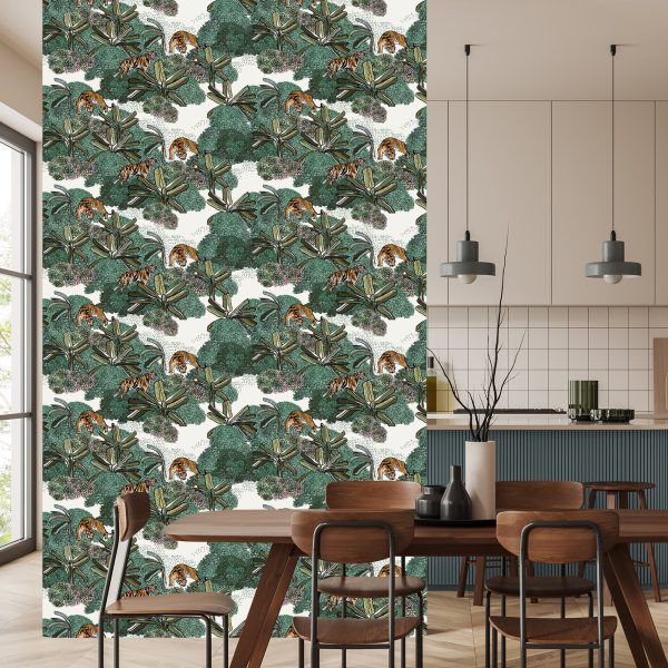 Behang Tijgers En Planten - Afbeelding 4