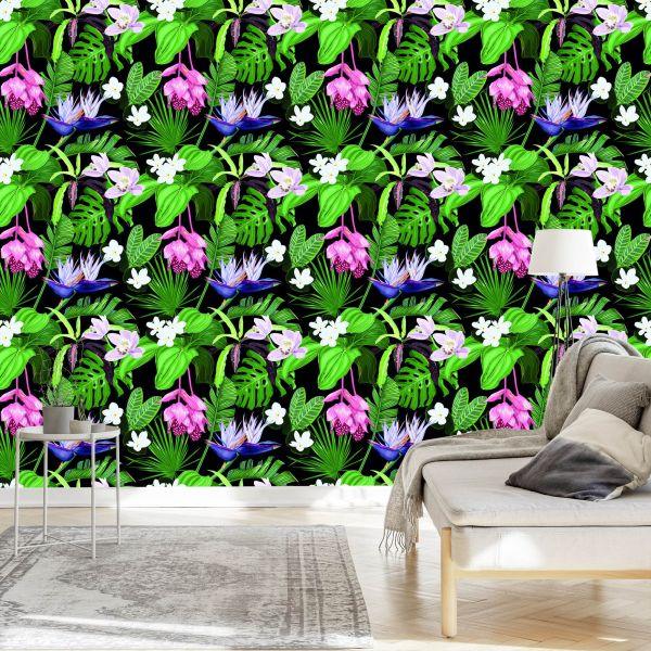 Behang Exotische Palmbladeren - Afbeelding 3