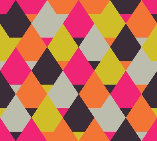 Behang Geometrisch - Kleurrijke Diamanten - Afbeelding 2