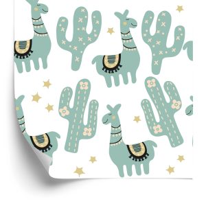Behang Star Plants Voor Lama Babykamer