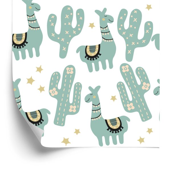 Behang Star Plants Voor Lama Babykamer