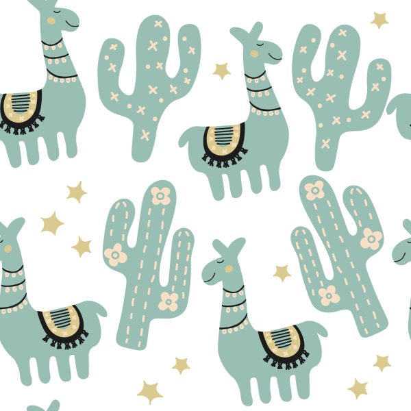Behang Star Plants Voor Lama Babykamer - Afbeelding 2