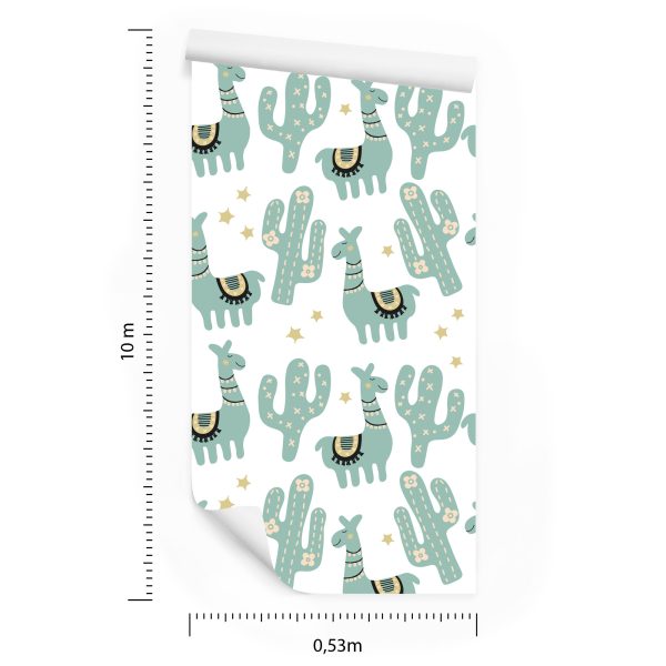 Behang Star Plants Voor Lama Babykamer - Afbeelding 8