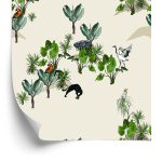 Behang Savannedieren En Bomen