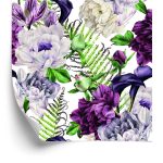 Behang Bloemmotief Aquarel Pioenrozen