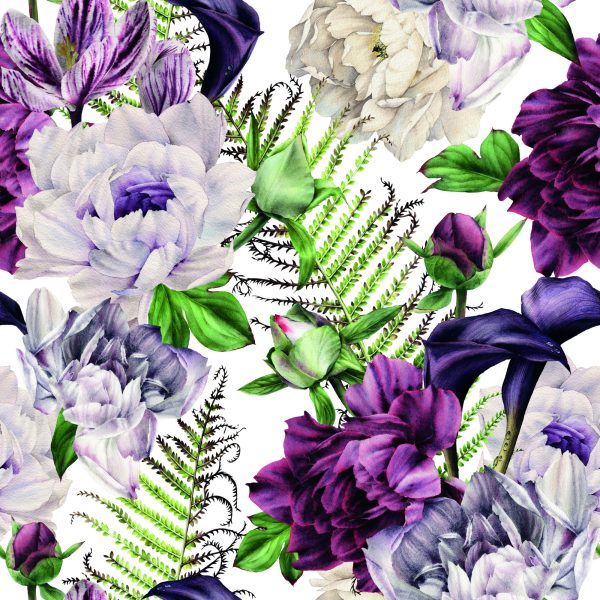 Behang Bloemmotief Aquarel Pioenrozen - Afbeelding 2