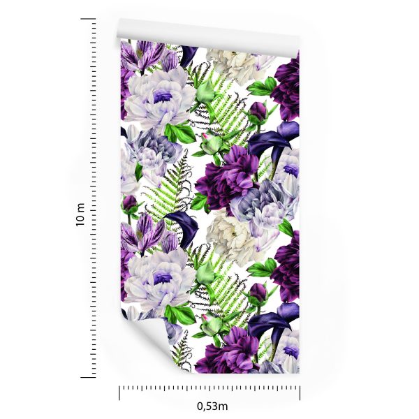Behang Bloemmotief Aquarel Pioenrozen - Afbeelding 8