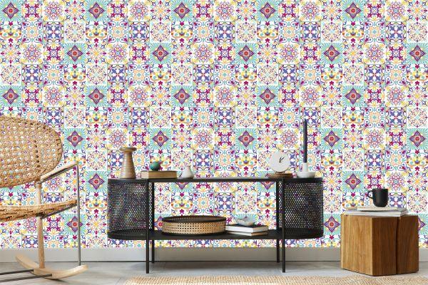 Behang Muur Oosters Mozaïek Voor Eetkamer - Afbeelding 5