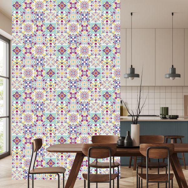 Behang Muur Oosters Mozaïek Voor Eetkamer - Afbeelding 4