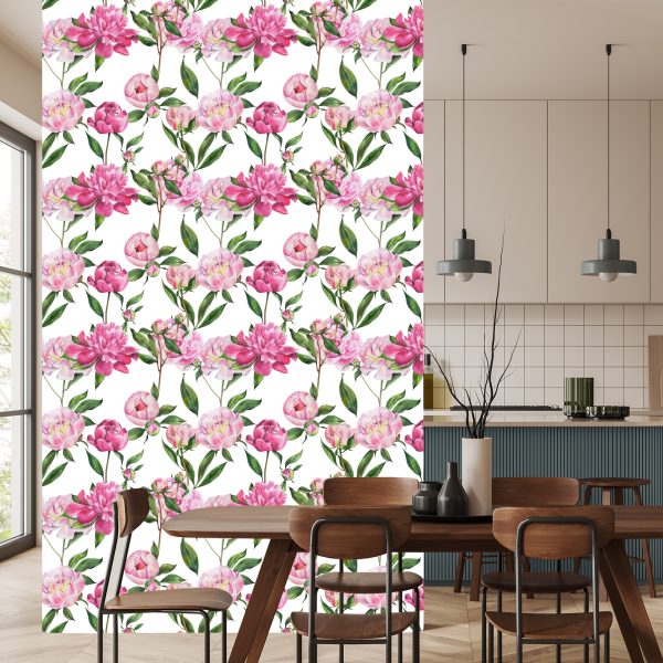 Behang Natuurlijke Pioenen - Afbeelding 4