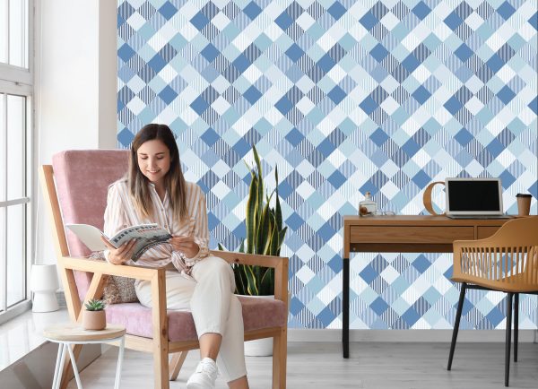 Behang Geometrisch Gekleurde Diamanten - Afbeelding 7