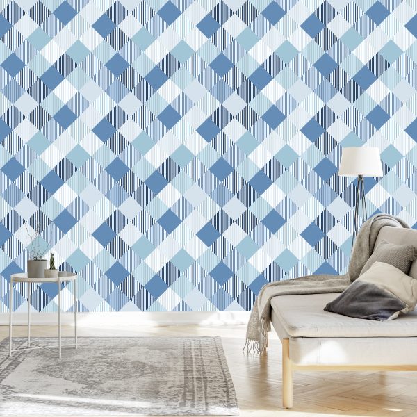 Behang Geometrisch Gekleurde Diamanten - Afbeelding 3