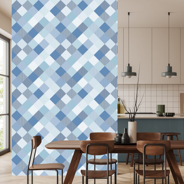 Behang Geometrisch Gekleurde Diamanten - Afbeelding 4