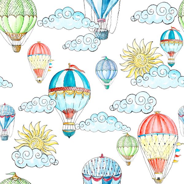 Behang Ballonnen En Zon - Afbeelding 2