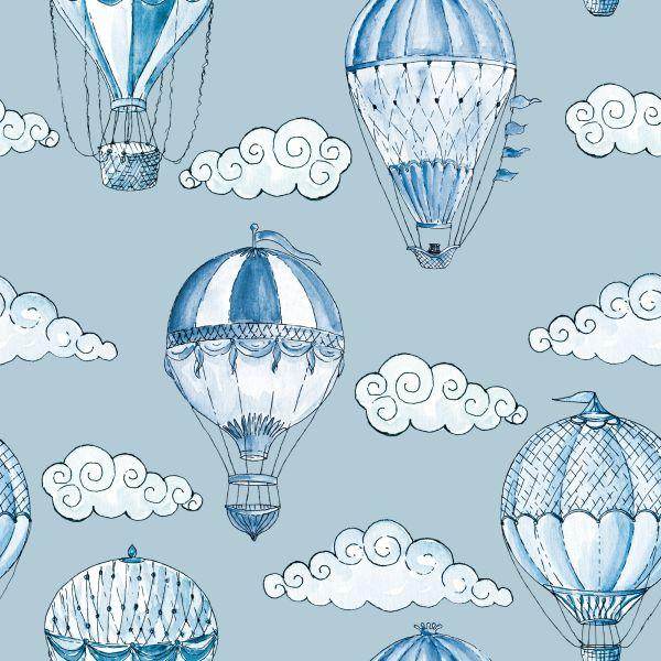 Behang Ballonnen En Wolken - Afbeelding 2