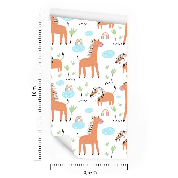 Behang Safaridieren, Leeuwen, Regenboog, Jongenskamer - Afbeelding 8