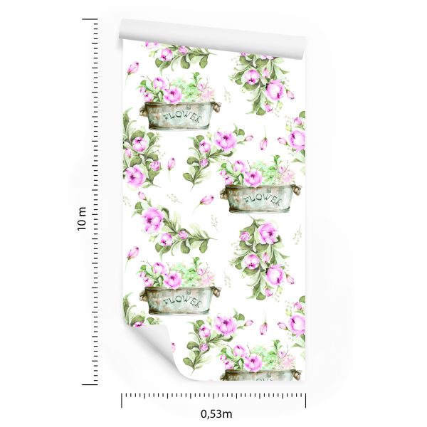 Behang Heldere Rozen - Afbeelding 8