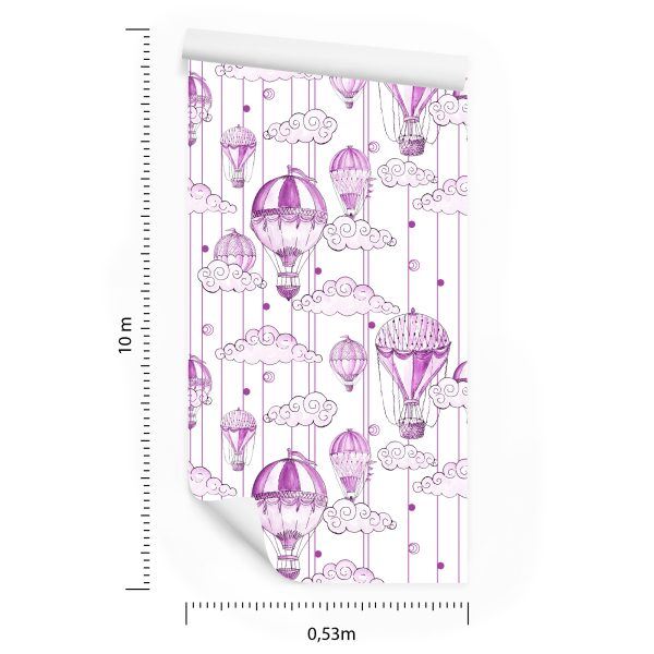 Behang Ballonnen In De Kleuren Violet - Afbeelding 8