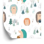 Behang Voor Kinderen - Egels In Het Bos
