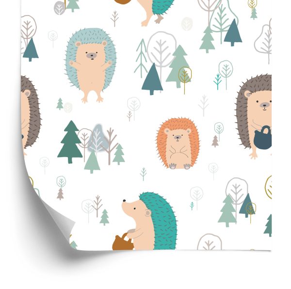 Behang Voor Kinderen - Egels In Het Bos