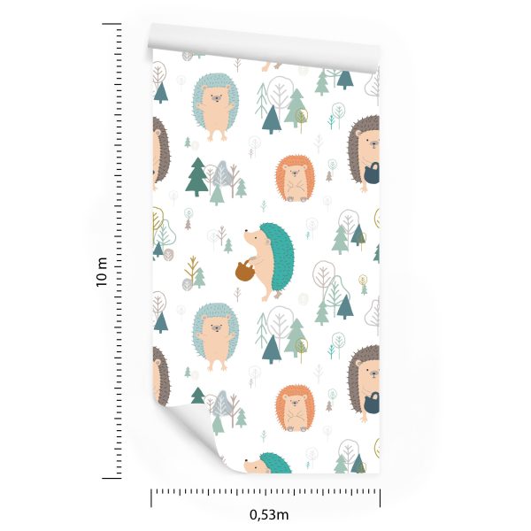 Behang Voor Kinderen - Egels In Het Bos - Afbeelding 8