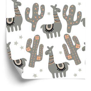 Behang Natuur Kinderkamer Met Lama's