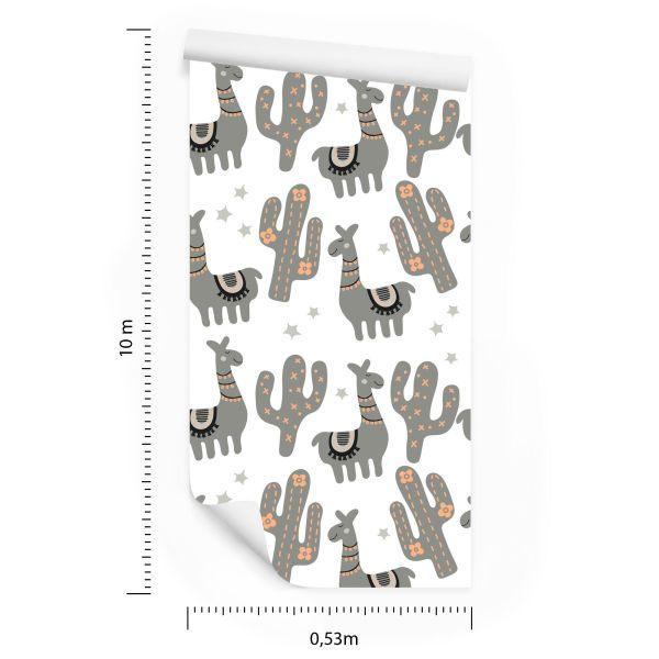Behang Natuur Kinderkamer Met Lama's - Afbeelding 8
