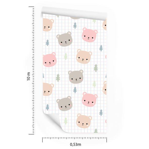 Behang Teddyberen Met Een Plaid Op De Achtergrond - Afbeelding 8