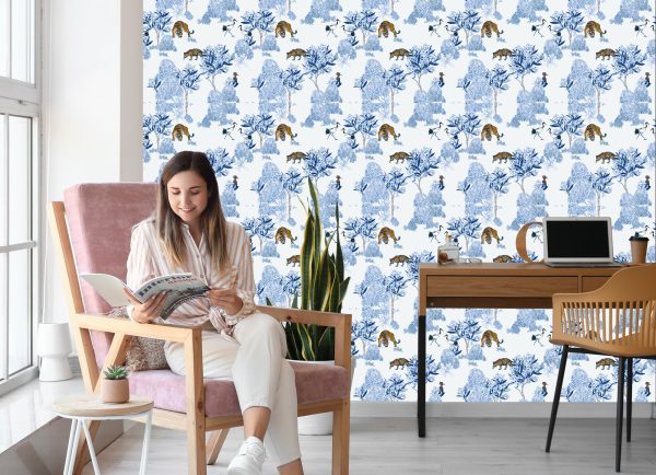 Behang Vogels En Tijgers Bomen - Afbeelding 7