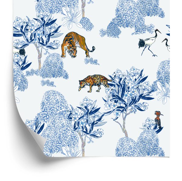 Behang Vogels En Tijgers Bomen