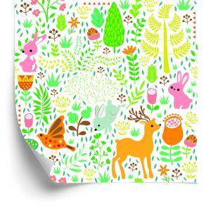 Behang Voor Kinderen - Het Bos En Zijn Bewoners