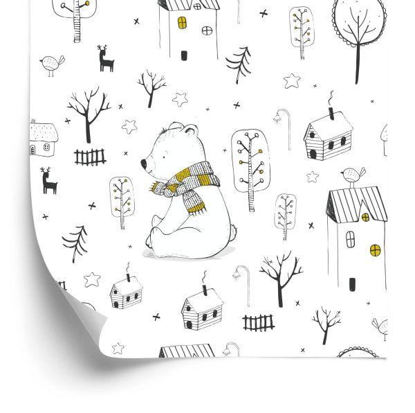Behang Voor Kinderen - Dieren, Bomen En Sterren