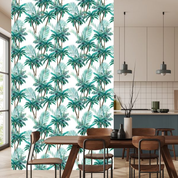 Behang Natuur Palmboom Bladeren Woonkamer Slaapkamer - Afbeelding 4