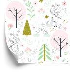 Behang Voor Kinderen - Eenhoorns In Het Magische Bos