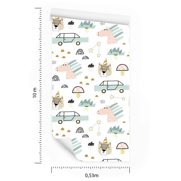 Behang Voor Een Jongen, Auto's, Huisdieren, Sterren - Afbeelding 8