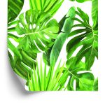Behang Groene Monstera-Bladeren