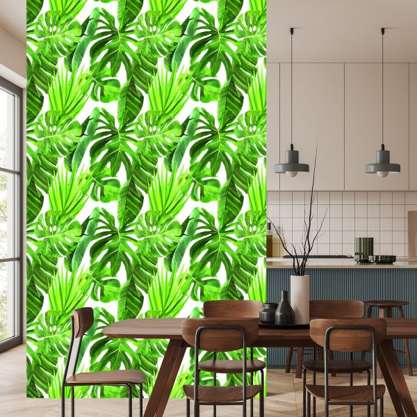 Behang Groene Monstera-Bladeren - Afbeelding 4