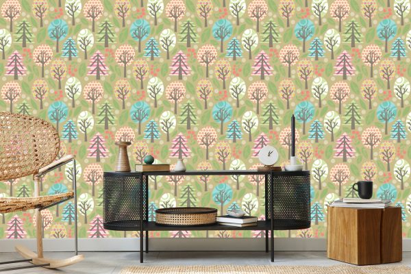 Behang Groene Kleurrijke Planten Kinderkamer - Afbeelding 5