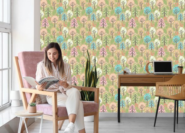 Behang Groene Kleurrijke Planten Kinderkamer - Afbeelding 7