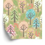 Behang Groene Kleurrijke Planten Kinderkamer