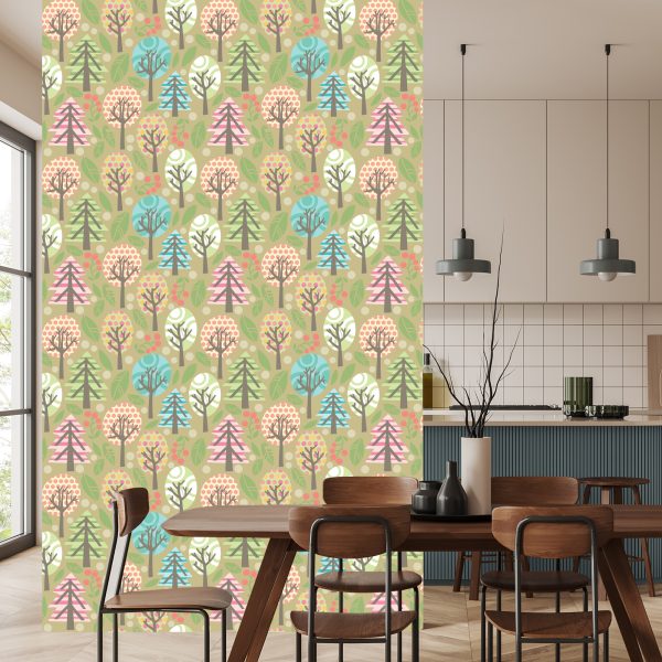 Behang Groene Kleurrijke Planten Kinderkamer - Afbeelding 4
