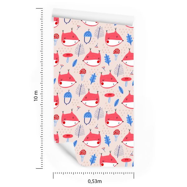Behang Voor Kinderen, Vossenbladeren.scandinavische Stijl - Afbeelding 8
