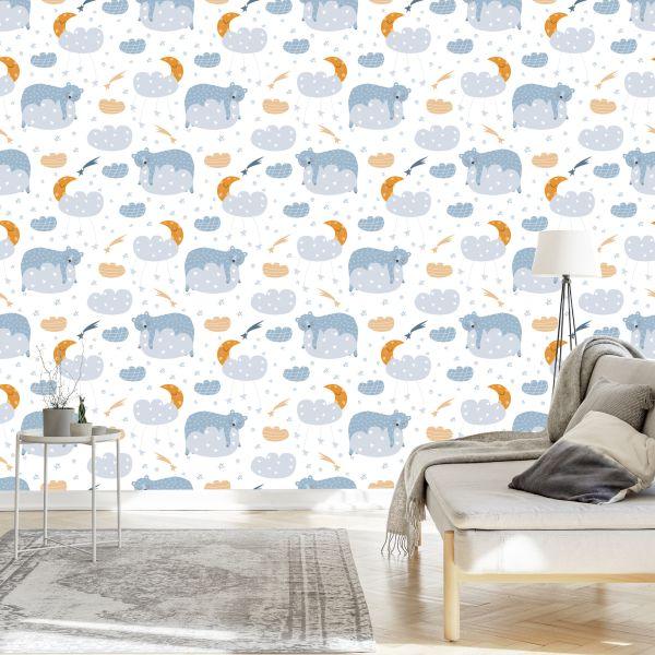 Behang Teddyberen In De Wolken - Afbeelding 3