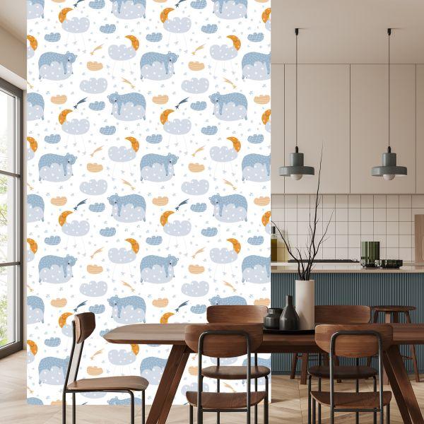 Behang Teddyberen In De Wolken - Afbeelding 4