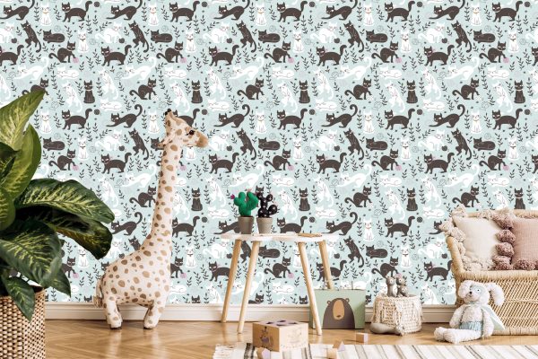 Behang Voor Kinderen - Lieve Katten - Afbeelding 5